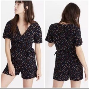 Madewell Wrap-Front Romper in Prairie Posies / 2